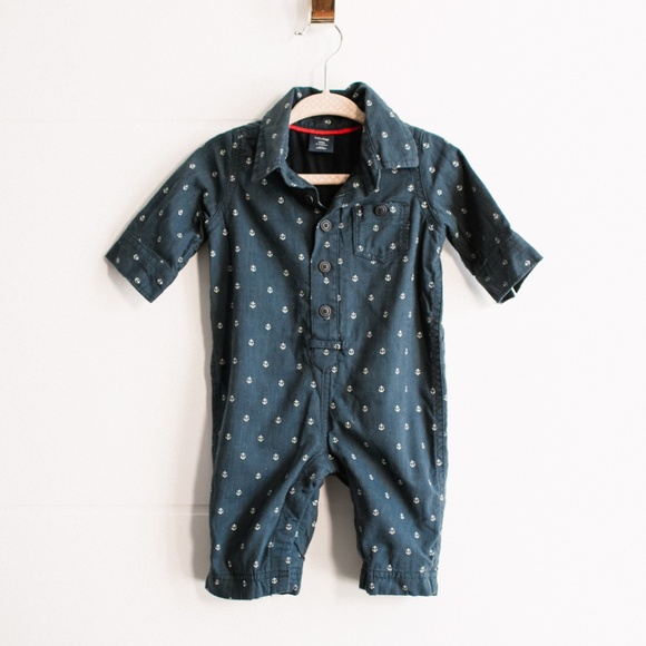 Blue Anchor Galaxy babyGap One Piece Boys Baby 0-3 - Picture 7 of 7